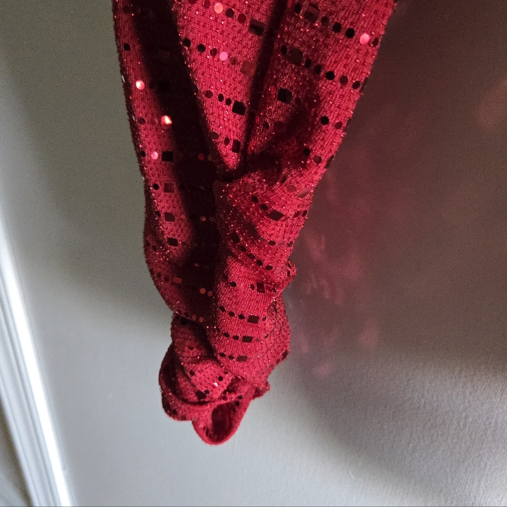 Red Sequin Strapless Jumpsuit NWOT🔥🔥 - Picture 6 of 11